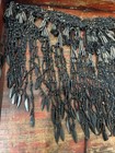Antique 1800s Victorian French Jet Glass Beaded Collar Mantle Capelet As-is 15x9