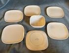 Vintage Franciscan Ware Tiempo Apricot Copper Set Of 6 Bread Dessert Plates Bowl