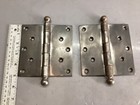 One Pair Vintage 5    Hinge With Cannon Ball Finials