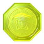 Versace Vaseline Uranium Glass Medusa Bottle Coaster By Rosenthal Glass Art  