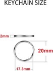 Silver Split Key Rings 100 Pcs 20mm For Keychain Craft