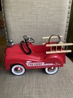 The Chief Fire Dept Red Pedal Car With Ladders Toy Vintage