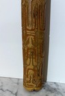 Vintage Papua New Hand Carved And Painted Bamboo Cylinder - 17  Tall