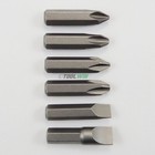 6 Pc Impact Driver Bits Phillips  2  3 Slotted Flat 3 8  5 16  Hex Shank Hammer