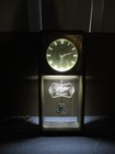 Vtg 1980s Miller High Life Beer Bar Wall Clock Faux Wood Grain Frame Pendulum
