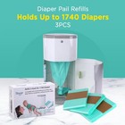 Refills Compatible With Dekor Plus Diaper Pails   3 Pack   Exclusive Green 