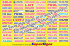 10 6 x18  Real Estate For Sale Or Lease Or Rent Or Custom Name Rider Signs 