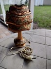 Vintage Turkish Copper Brass Table Lamp Handmade Istanbul Metal Shade Frame