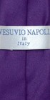 Vesuvio Napoli Boys Clip-on Necktie Solid Purple Indigo Color Youth Neck Tie