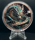 5 Oz Copper Dragon Coin Colorized High Relief Dragon   s Lore Round 2025  999