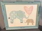 Baby Decor Framed Elephant Picture Shabby Chic Wall Hanging From Hobby Lobby Euc