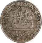 1740 Danish West Indies Christian Vi 12 Skilling Copenhagen Mint Km-4 Pcgs Vf-25