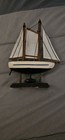 Wooden Antique Carved Hand Made Sail Boat 