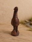 Hand-carved Wooden Pheasant Bird Figurine Sculpture  Brown  Animal Decor  1pc