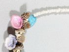 Artisan Whit Blue Pink Green Spiral Shell Ankle Bracelet Anklet 9 5 Inches 