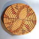 Antique Hopi Coil Basket Tray Plaque Charger Native American Ca  1920 16  Dia