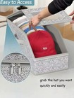 2x Stackable Hat Storage Organizer For Baseball Caps 24 Caps Hat Box With Lid