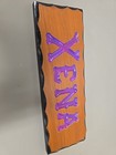 Xena Warrior Princess  Wood Name Plate  Purple Name  New 