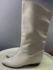 Vintage 80 s Brass Plum Tatum Red Leather Slouch Boots  Women s 8 5 Pointed