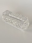Elegant Waterford Crystal Westover Business Card Holder Desk Accesory