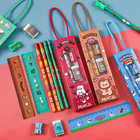   40pcs Cute Animal Stationery Gift Pack 8 Sets Pencil Eraser Ruler Set  