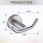 Wall Mount J-hook Double Robe towel Hook Double Robe Hook In Brushed Nickel