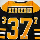 Autographed signed Patrice Bergeron Boston Black Hockey Jersey Psa dna Coa