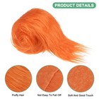 Faux Fur Fabric Precut Strips  59x4 Inch For Diy Crafts Christmas  orange 