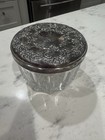 Vintage Towle Sterling Silver And Glass Vanity Powder Jar