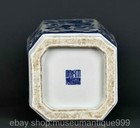 12  Qianlong Marked Chinese Blue White Porcelain Dragon Phoenix Vase Bottle