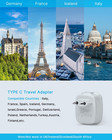 2 Pack Italy Power Adapter  Italy Travel Plug Adapter With 2 Usb And 2 American