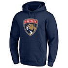 Men s Navy Florida Panthers Primary Team Logo Fleece Fitted Pullover Hoodie