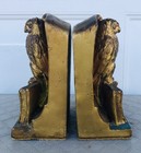 Antique 1930 s Kileny Bronze Clad  owl  Bookends Art Sculpture  Signed  Unique