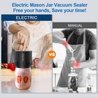 Electric Mason Jar Vacuum Sealer Kit Wide   Regular Mouth For Mason Jars Lid