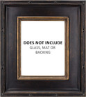 Museum Plein Aire Ornate Picture Frame - 9x12  Antique Black W gold Oil Painting