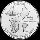 2009-d Guam Territorial Quarter  beautiful  Yellow Coin Roll