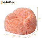 Soft Padded Faux Fur Bean Bag Chair For Adults  Large Comfy Foam-filled Sofa
