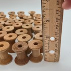 Vintage Wooden Thread Spools Lot 50 Wood Sewing Crafts 0 75x1 5in