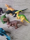 12 Assorted Plastic Dinosaur Figures Stegosaurus Triceratops T Rex Etc