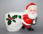 Vintage Relpo Walking Santa Carrying Sack Planter   6028 Japan 6 5 8  Tall
