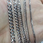 10k Solid Gold White Cuban Link Chain Men Women 2mm - 5mm 16    30 