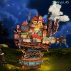 Howl s Moving Castle Wandering Castle Wooden 3d Puzzle Diy Assembly Model Gift