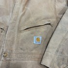 Carhartt Vintage Duck Canvas Insulated Coveralls Brown Quilt Lined Work Jumpsuit