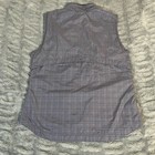 Nike Womens Vest Size S 4-6 Gray Plaid Lightweight Full Zip Athletic