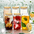 Glass Cups With Straw Set Of 6     Perfect For Iced Coffee  Tea   Refreshing Drink