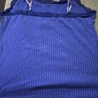 Faded Glory Blue Polka Dot Lace Trim Camisole 100  Organic Cotton Women s Size L