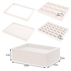 Coward Stackable Jewelry Trays Organizer Set Clear Lid Trays For Drawer Earring