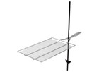 Stromberg Carlson Campfire Grill - Stake Mount - Chrome-plated Steel - 22  Long