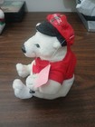 Coca-cola Polar Bear In Red Shirt And Logo Cap Bean Bag Plush 6 Inch