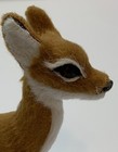 Vintage Christmas Decor 1960 s Flocked Deer Figurine 4  Standing Fawn